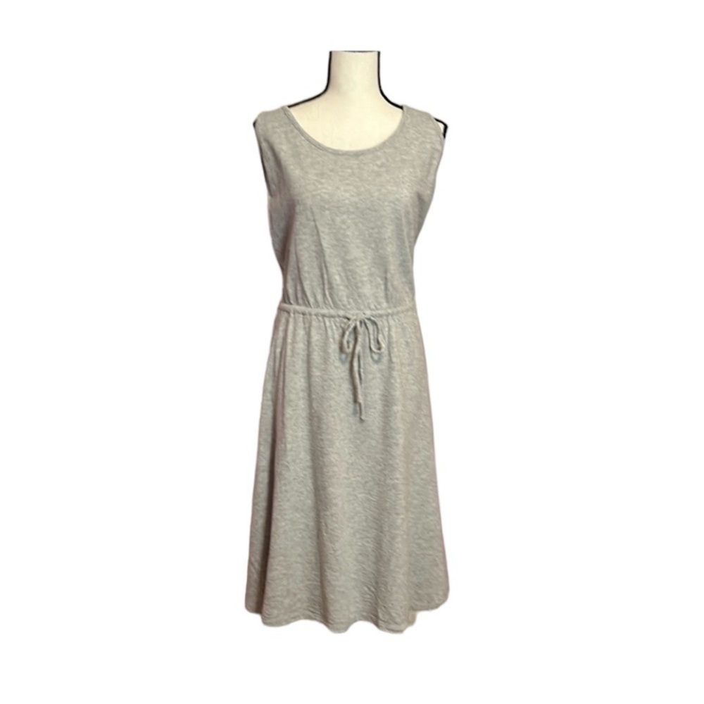 Style & Co Heather Gray Sleeveless Midi Dress with Drawstring waist Size 2X